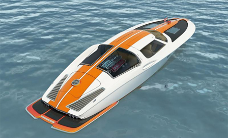 Speed Boat Design Inspired by 1963 Split-Window Corvette - Corvette 