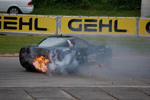 Hot Racing Action Features Corvette on Fire!