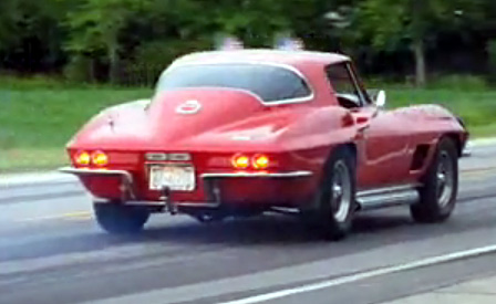 Corvette Stingray on Video  1967 Corvette Sting Ray Burnout At Bloomington Gold
