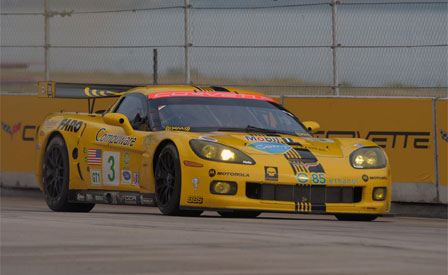 The #3 Corvette C6.R at the Detroit Belle Isle Grand Prix
