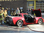 Z06 Corvette on Fire