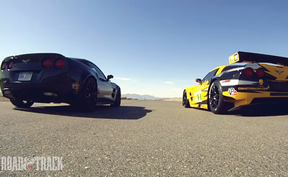 [VIDEO] Corvette ZR1 vs C6.R in Dream Drag Race