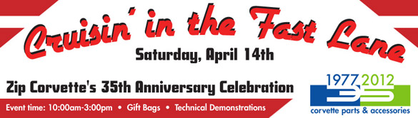 Zip Corvette Invites You to their 35th Anniversary Celebration on April 14
