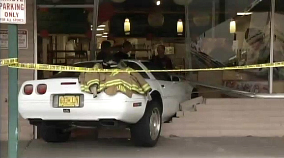 C4 Corvette Crashes Into Albuquerque Bread Shop