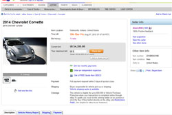 eBay Ad for 2014 C7 Corvette Removed