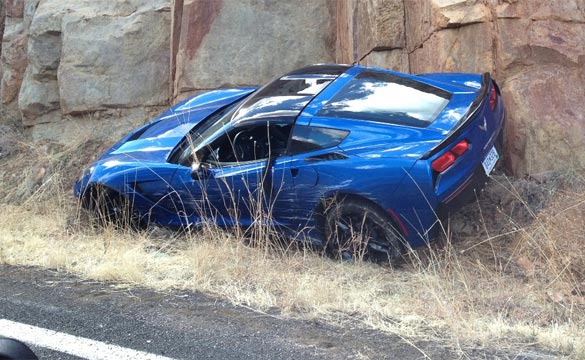 [PIC] 2014 Corvette Stingray Coupe Crashes in Arizona