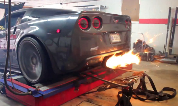 [VIDEO] 900 HP Corvette ZR1 Belches Flames on the Dyno