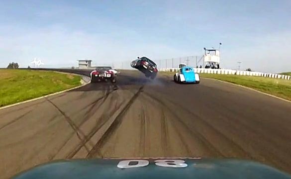 [VIDEO] Mazda Crashes Into Back of a Corvette at Thunderhill Raceway