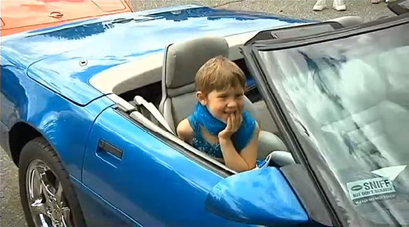 Make-A-Wish Foundation Fulfills 6 Year Old Cancer Survivor's Dream to Ride in a Corvette