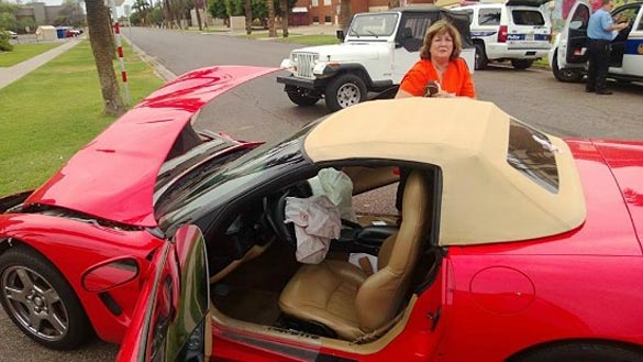 [ACCIDENT] Arizona County Official's Red C5 Corvette Damaged in Crash