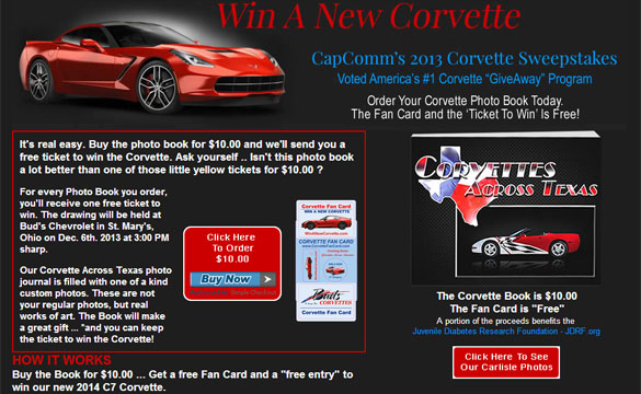Win a New 2014 Corvette Stingray!