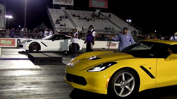 [VIDEO] Two C7 Corvette Stingrays at the Drag Strip