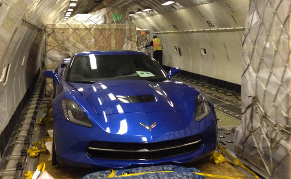 [VIDEO] Europe-Bound 2014 Corvette Stingray Loaded onto a Jet Airliner