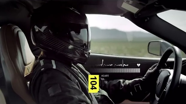 [VIDEO] Reverse Test Drive Monitors Driver' Biometrics while Testing the C7 Corvette Stingray