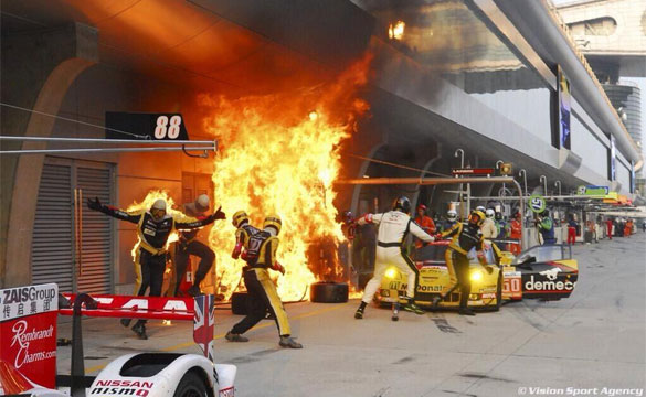 [VIDEO] Fire in the Corvette Pits at the WEC Six Hours of Shanghai