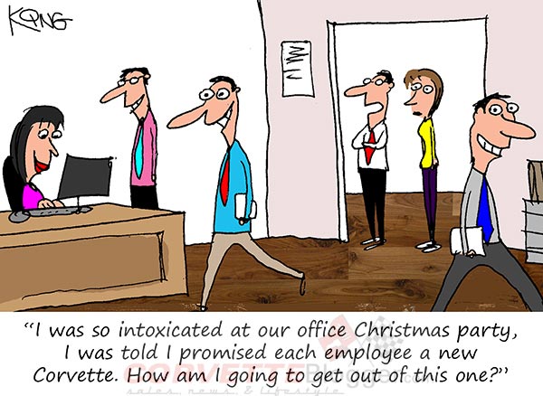 Saturday Morning Corvette Comic: The Annual Office Christmas Party