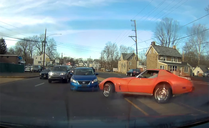 [ACCIDENT] Dash Cam Captures the Scary Moment a C3 Corvette Crashes into a Nissan