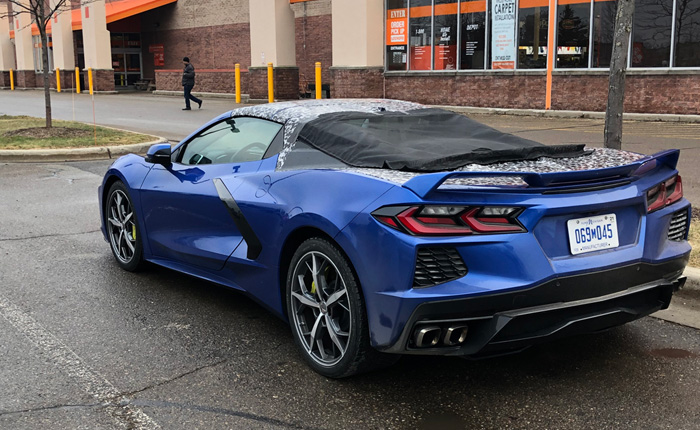 [SPIED] Reader Submitted Photos Show a Half-Wrapped C8 Corvette Convertible