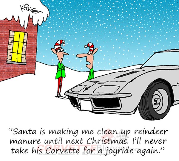 Saturday Morning Corvette Comic: Santa's No Joyrides Policy