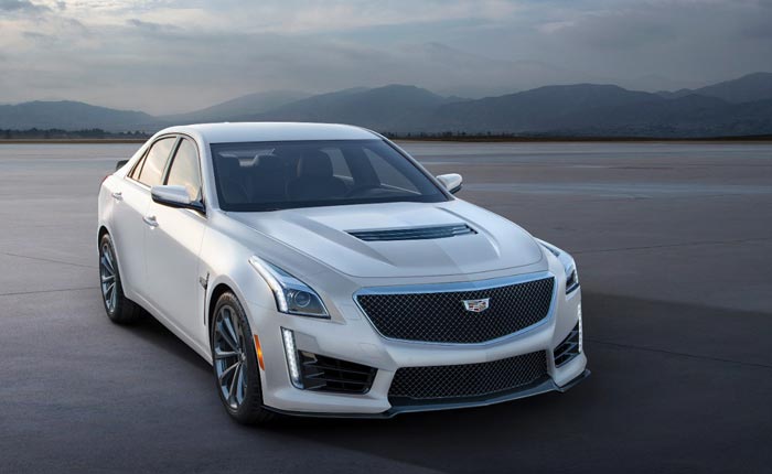 Cadillac CTS-V in Crystal White Frost