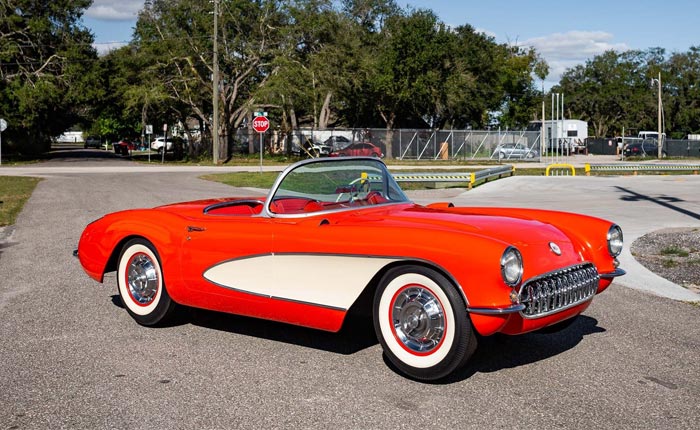 Corvettes for Sale: Full Scale 1957 Corvette Display Model on Casters