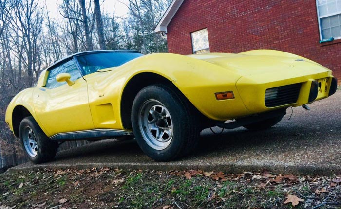 Corvettes on Craigslist: 1978 Yellow Corvette Project for $2,450