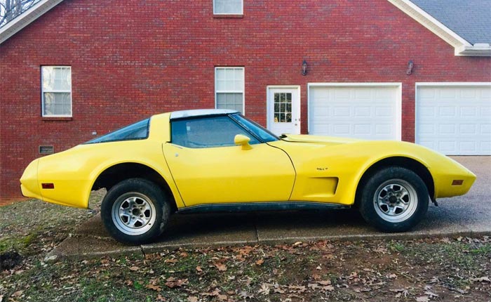 Corvettes on Craigslist: 1978 Yellow Corvette Project for $2,450