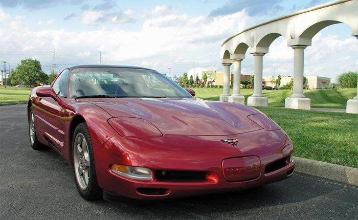 C5 Corvette in Carmine Red