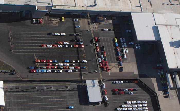 [PICS] New Aerial Photos of Corvette Assembly Plant Show A Whole Lot of C8 Corvettes Out Back!