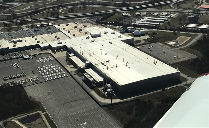 New Aerial Photos of the Corvette Assembly Plant Show A Whole Lot of C8 Corvettes Out Back!