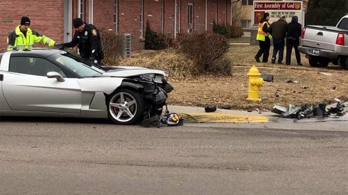 [ACCIDENT] C6 Corvette Driver Fails to Yield and Hits a Pickup Truck