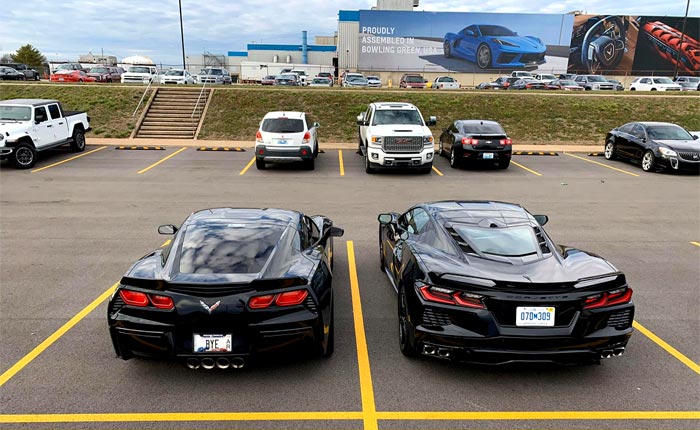 [GALLERY] Black C7 and C8 Corvettes Together at the Corvette Assembly Plant