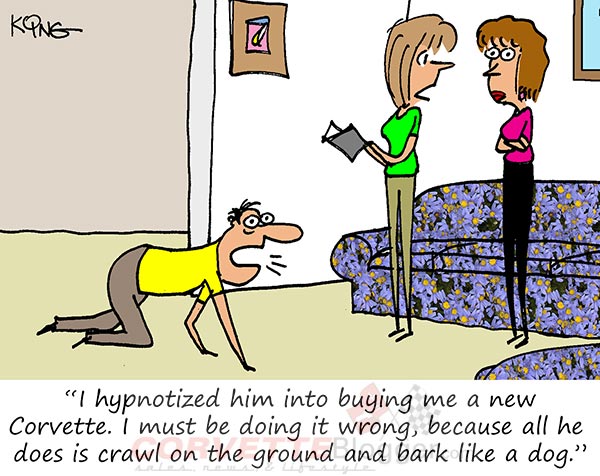Saturday Morning Corvette Comic: Barking Like a Dog
