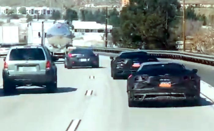 [SPIED] Those Three C8 Corvette Z06 Prototypes Were Caught Merging onto I5 in Valencia