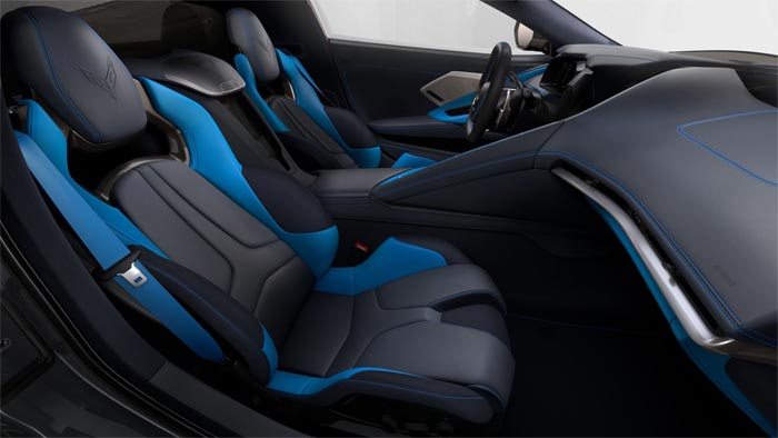 [PICS] 2020 Corvette's Two-Tone Blue Interior Now Has Two Different Headrest Colors