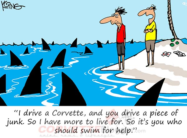 Saturday Morning Corvette Comic: Swimming With the Sharks
