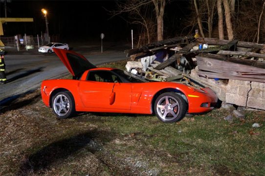[ACCIDENT] Suspected DUI Driver Crashes Corvette into an Abandoned Garage