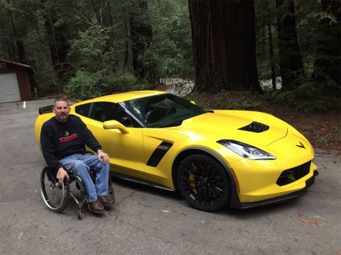 Disabled Marine Corp Veteran Drives a C7 Corvette Z06 with Hand Controls