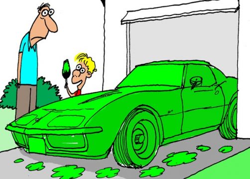 Saturday Morning Corvette Comic: Green With Envy