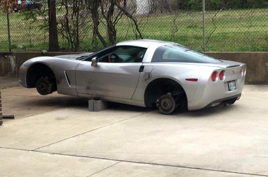 [STOLEN] Memphis Firefighter has Wheels Stolen from C6 Corvette While on Emergency Call
