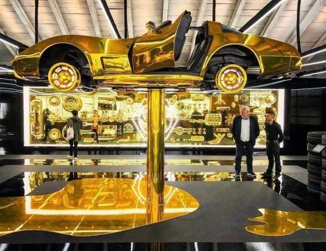 Cartier's Milan Pop-Up Store Features a Gold C3 Corvette