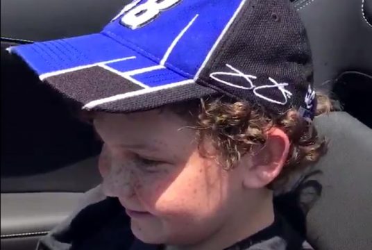 [VIDEO] Jimmie Johnson Offers Up Some Donuts with a Young Fan in a Corvette Z06