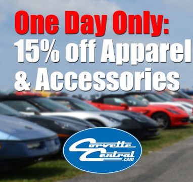 15% Off Apparel and Accessories at Corvette Central's One Day Sale