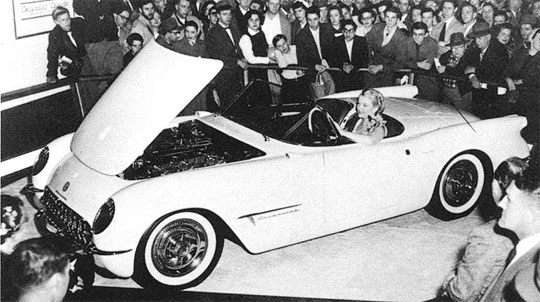 1953 EX-122 Corvette at New York's Motorama Show