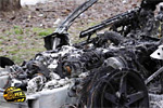 C6 Corvette Char-Grilled in the Ukraine