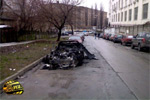 C6 Corvette Char-Grilled in the Ukraine