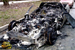 C6 Corvette Char-Grilled in the Ukraine