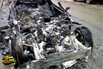 C6 Corvette Char-Grilled in the Ukraine