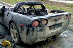 C6 Corvette Char-Grilled in the Ukraine