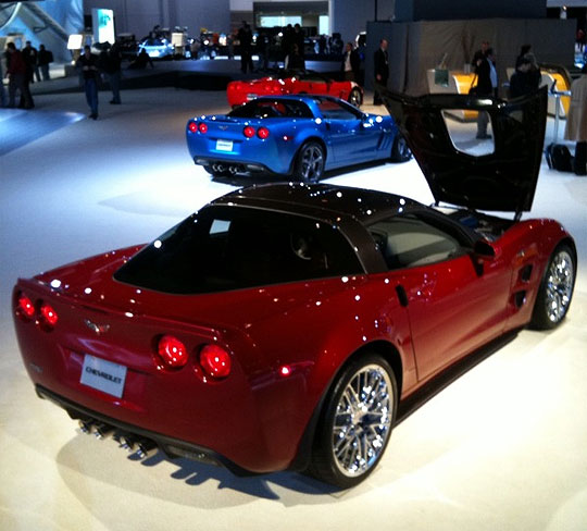 Corvette's Line Up for the Chicago Auto Show
